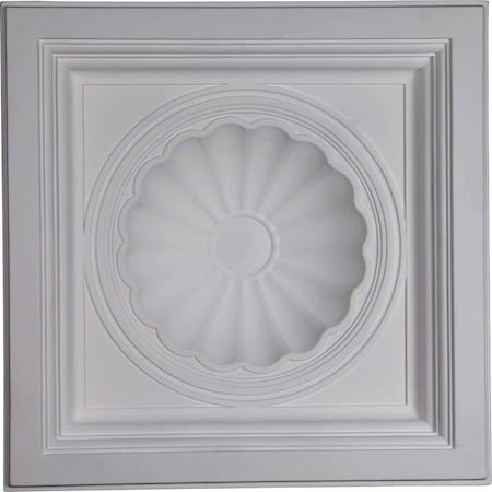 Ekena Millwork 23 7/8"W x 23 7/8"H x 5 1/2"P Shell Ceiling Tile CT24X24SH
